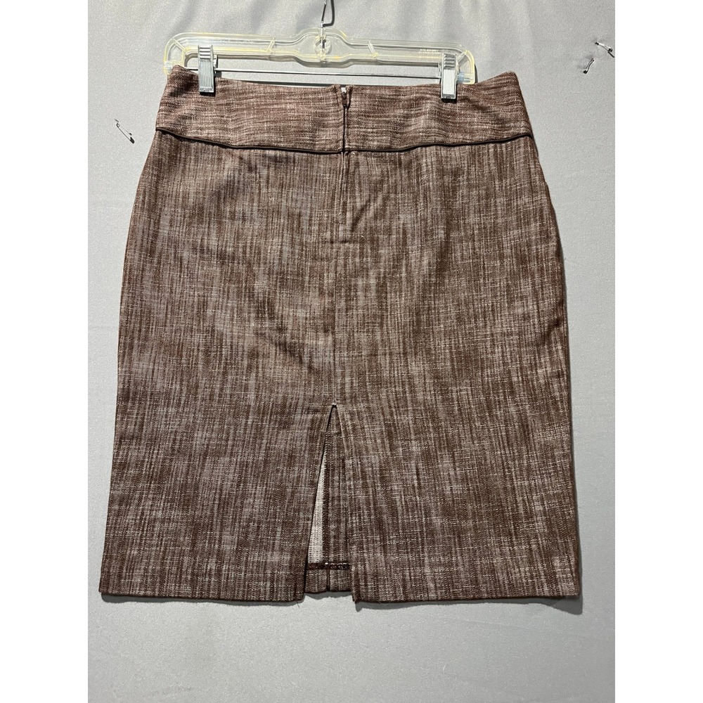 Charlotte Russe Brown Marled Button Front Pencil Skirt Size 11 Textured Office
